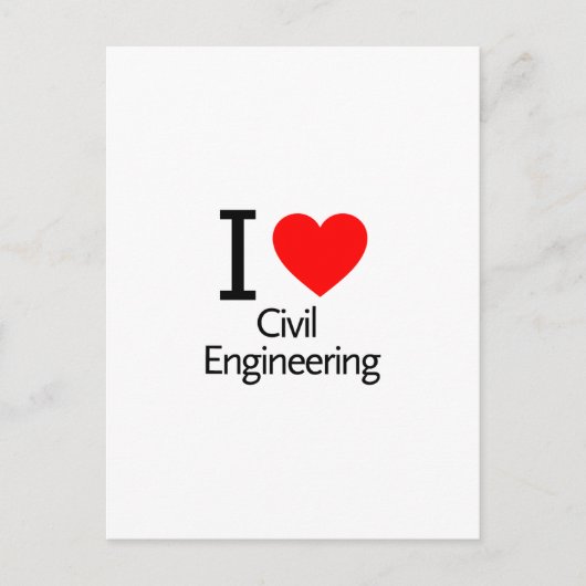 I Love Civil Engineering Briefkaart (Voorkant)