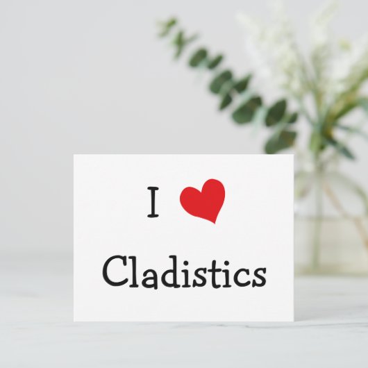 I Love Cladistics Briefkaart (Staand voorkant)
