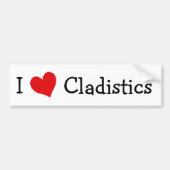I Love Cladistics Bumpersticker (Voorkant)