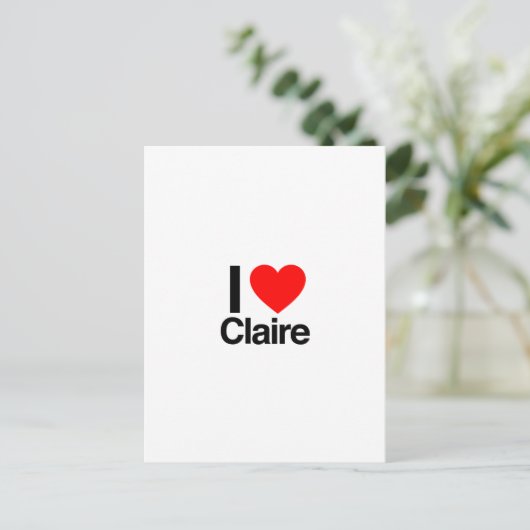 i love claire briefkaart (Staand voorkant)