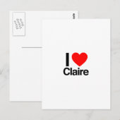 i love claire briefkaart (Voorkant / Achterkant)