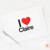 i love claire rechthoekige sticker (Envelop)