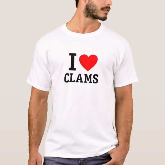 I Love Clams T-shirt (Voorkant)