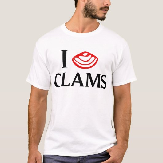I Love Clams T-shirt (Voorkant)
