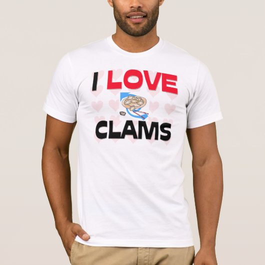 I Love Clams T-shirt (Voorkant)