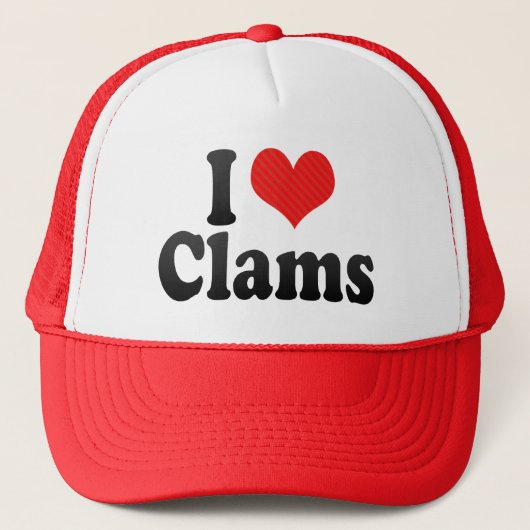 I Love Clams Trucker Pet (Voorkant)