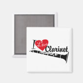 I Love Clarinet Magneet (Voorkant / Achterkant)