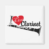 I Love Clarinet Magneet (Voorkant)
