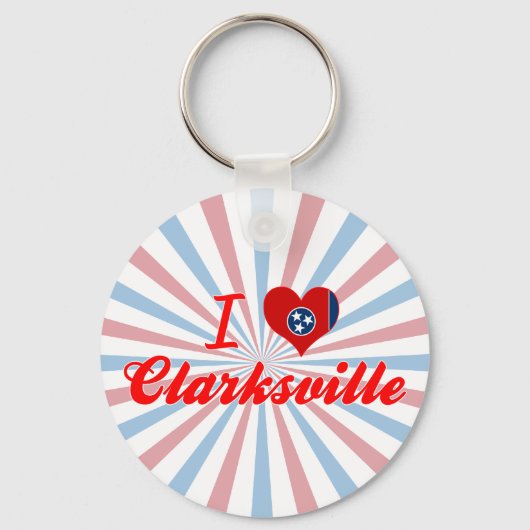 I Love Clarksville, Tennessee Sleutelhanger (Voorkant)