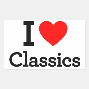 I Love Classics Rechthoekige Sticker