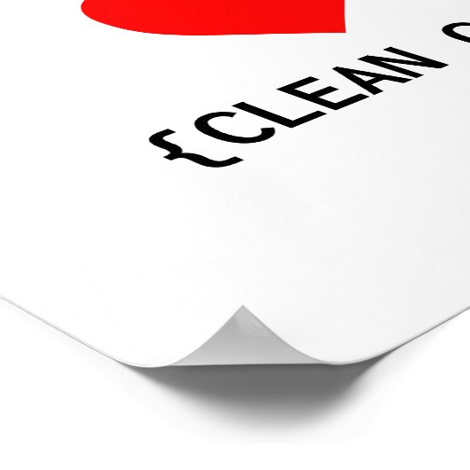 I Love Clean Code Poster (Hoek)