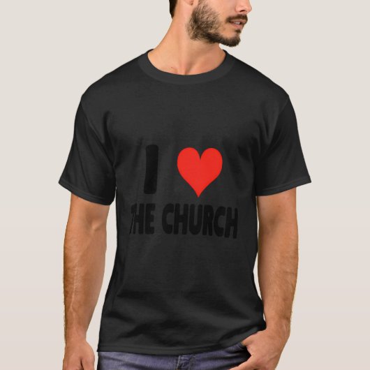 I Love Clergy - Hart Schattige Funny Church Pastor T-shirt (Voorkant)