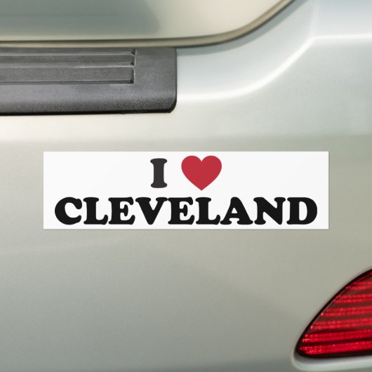 I Love Cleveland Ohio Bumpersticker (Op auto)