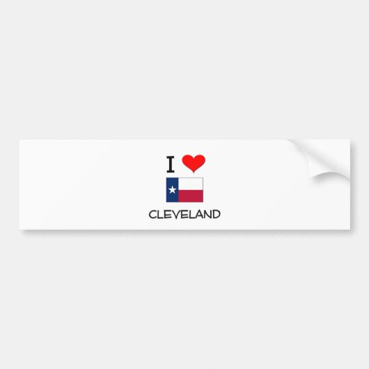 I Love Cleveland Texas Bumpersticker (Voorkant)