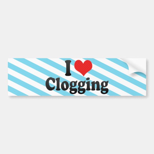 I Love Clogging Bumpersticker (Voorkant)