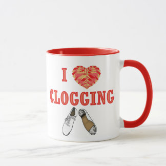 I Love Clogging Heart Shoe Dancing Mok
