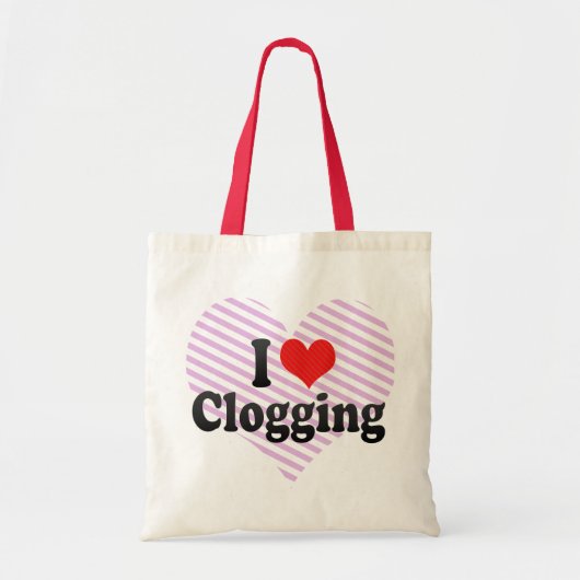 I Love Clogging Tote Bag (Voorkant)