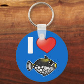 I Love Clown Triggerfish Sleutelhanger (Voorkant)