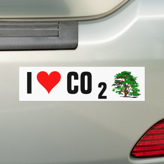 I Love CO2 Bumpersticker (Op auto)