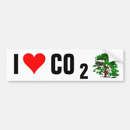 I Love CO2 Bumpersticker (Voorkant)