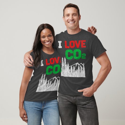 I Love CO2 Diesel klimaatverandering grappig cadea T-shirt (Unisex)