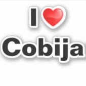 I love Cobija Sticker (Voorkant)