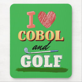 I Love Cobol Programming and Golf  Muismat