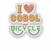 I Love Cobol Programming and The Bicycle Sticker (Voorkant)