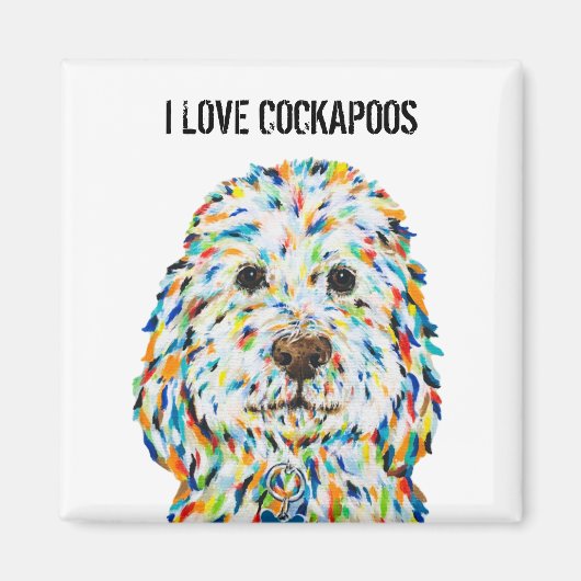 I Love Cockapoos Magnet (Voorkant)