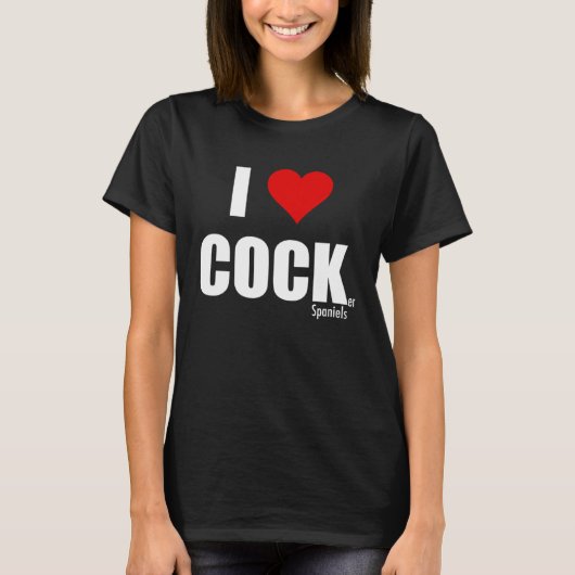 I Love Cocker Spaniels T-shirt (Voorkant)