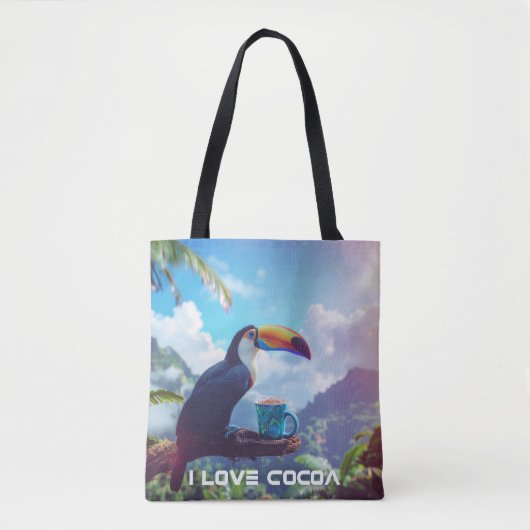 I LOVE COCOA - TOUCAN TOTE BAG (Voorkant)