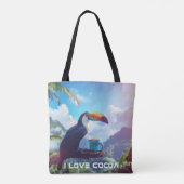 I LOVE COCOA - TOUCAN TOTE BAG (Achterkant)