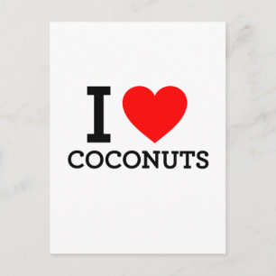 I Love Coconuts Briefkaart