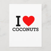 I Love Coconuts Briefkaart (Voorkant)