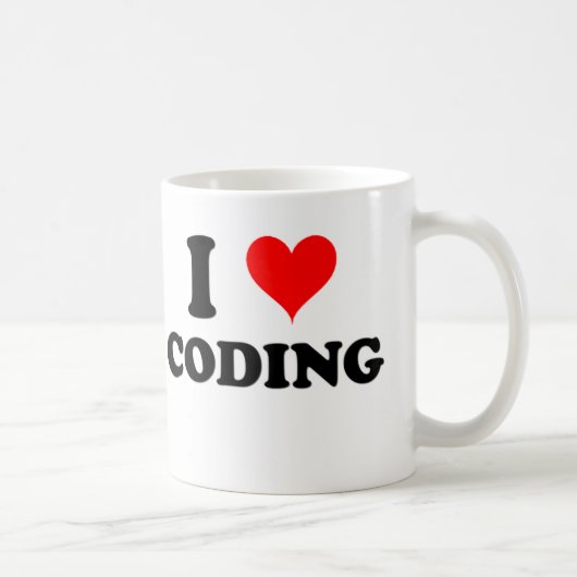I Love Coding Koffiemok (Rechts)