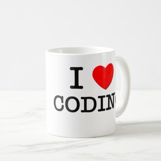 I Love Coding Koffiemok (Voorkant rechts)