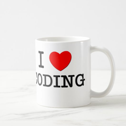 I Love Coding Koffiemok (Rechts)