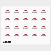 I Love Coding Ronde Sticker (Vel)
