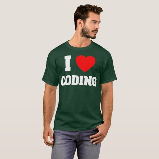 I Love Coding T-shirt (Voorkant volledig)