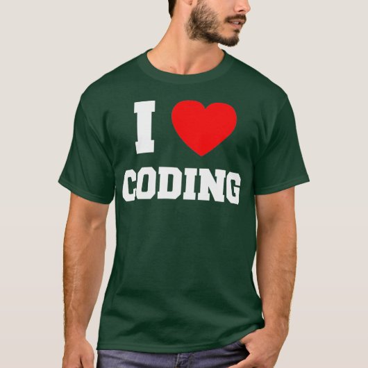 I Love Coding T-shirt (Voorkant)