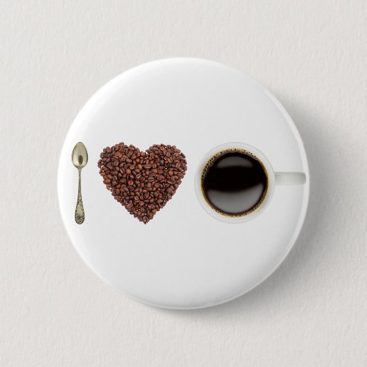 I Love Coffee 01 Ronde Button 5,7 Cm (Voorkant)