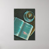I love coffee and books canvas afdruk (Voorkant)