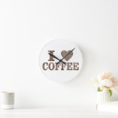 I Love Coffee Beans Wall Art Ronde Klok (Huis)
