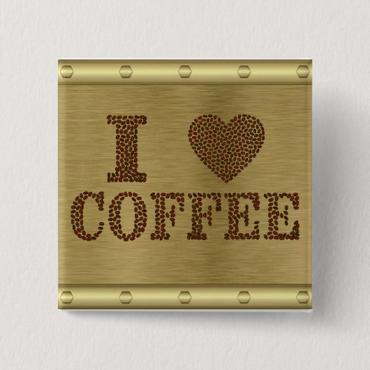 I Love Coffee Button (Voorkant)