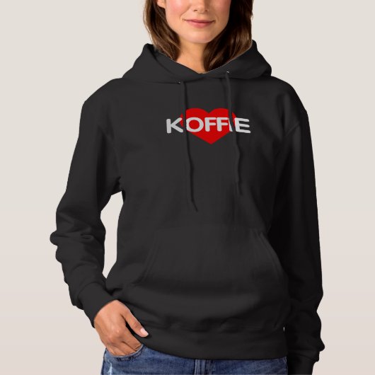 I Love Coffee - Cafea Romania Hoodie (Voorkant)