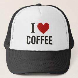I Love Coffee Cap. Trucker Pet
