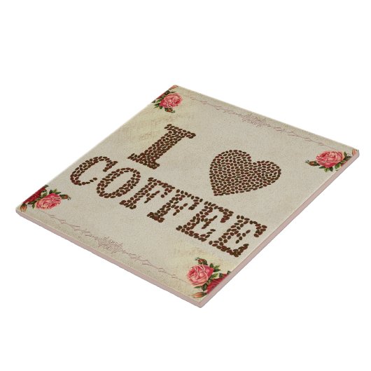 I Love Coffee Ceramic Tegel Tegeltje (Zijkant)