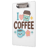 I Love Coffee Cute Kawaii Sticker – Adorable Coffe Klembord (Links)