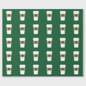 I Love Coffee Disposable Coffee Cup Cadeaupapier (Vlak)