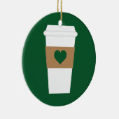 I Love Coffee Disposable Coffee Cup Keramisch Ornament (Rechts)